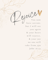 John 16:22 Inspirational Scripture Wall Art with Frame - 8x10