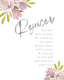 John 16:22 Inspirational Scripture Wall Art with Frame - 8x10