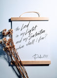 Psalm 27:1 Inspirational Scripture Wall Art with Frame - 8x10
