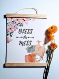 Bless this Mess: Inspirational Scripture Wall Art with Frame - 8x10