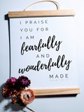 Psalm 139:14 Inspirational Scripture Wall Art with Frame - 8x10