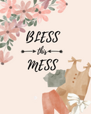 Bless this Mess: Inspirational Scripture Wall Art with Frame - 8x10