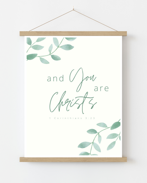 1 Corinthians 3:23 Inspirational Scripture Wall Art with Frame - 8x10