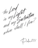 Psalm 27:1 Inspirational Scripture Wall Art with Frame - 8x10